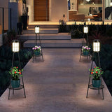 MXwcy 2 Pack Solar Lights Outdoor with Plant Stands - Solar Floor Lamp & Street Lights with Metal Tripod - Patio | Lumora