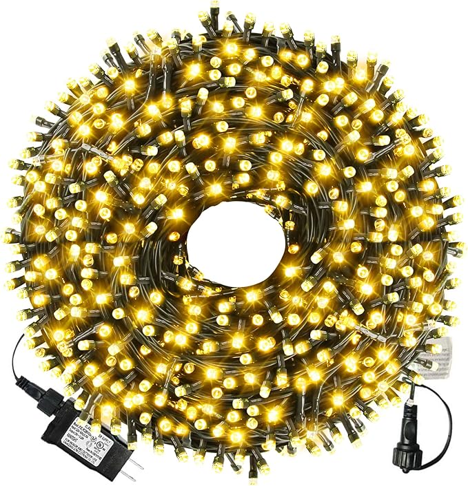 XTF2015 105ft 300 LED Christmas String Lights, End to End Plug 8 Modes Christmas Lights UL Certified Outdoor Indoor | Lumora