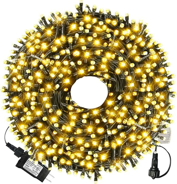 XTF2015 105ft 300 LED Christmas String Lights, End to End Plug 8 Modes Christmas Lights UL Certified Outdoor Indoor | Lumora