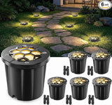 HIBOITEC Low Voltage Landscape Lighting 12-24V 12W LED Outdoor In-Ground IP67 Waterproof Well Lights 3000K Warm | Lumora