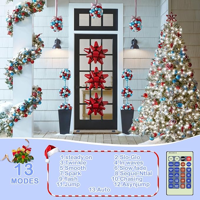 Decute 300Led 99FT Silver Wire Christmas Fairy String Lights Dimmable with Remote Control Starry Lights with UL | Lumora