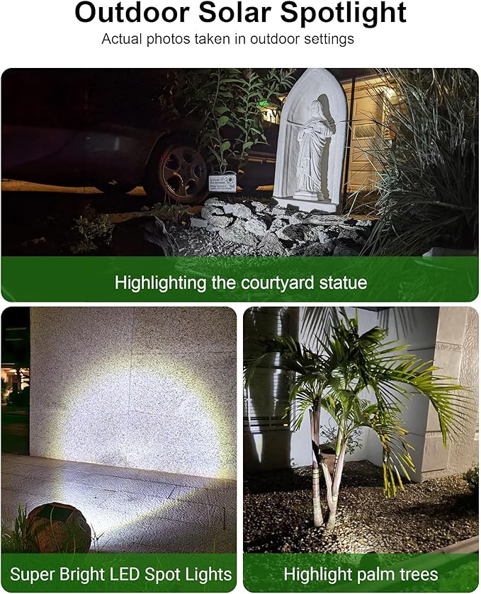 Outdoor Solar rock lights,IP65 Waterproof LED Super Bright spotlights, suitable for house exteriors, stairways | Lumora