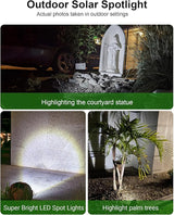 Outdoor Solar rock lights,IP65 Waterproof LED Super Bright spotlights, suitable for house exteriors, stairways | Lumora