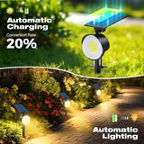 nipify 6 Pack Solar Spot Lights Outdoor Waterproof with 3 Modes, Solar Spotlight Light for Outside Yard Landscape | Lumora