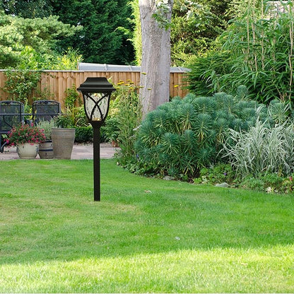 Gatuida 4pcs Outdoor Solar Powered LED Lawn Lights Waterproof Garden Path Lights for Patio Yard Landscape with Blue and Multicolor Lighting Options
