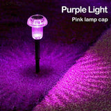 16 Pack Halloween Solar Lights Outdoor Hot Pink Solar Pathway Lights Outdoor Purple Mushroom LED Waterproof | Lumora