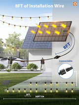 addlon 200FT(192+8) Solar String Lights Outdoor Waterproof 6W Panel with USB Port & Remote Control Solar Powered | Lumora