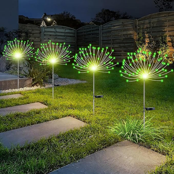 YOTOZU 4 PCS Solar Firework Light, Outdoor Solar Garden Decorative Lights 120 LED Powered 40 Copper Wires String | Lumora