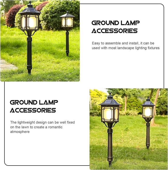 GANAZONO Ground Spike 5.51 Inch Landscape Lighting Accessories Durable Plastic Stakes for Outdoor Garden Solar | Lumora
