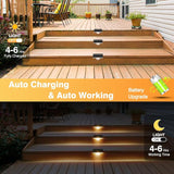 Solar Stair Lights Outdoor Waterproof, 8 Pack Solar Step Lights for Outside Warm White Deck Lighting for Step | Lumora