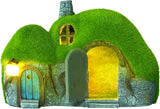 Garden Statues Outdoor Decor - Fairy House with Waterproof Solar Lights Resin Figurines for Yard Lawn Porch Outside | Lumora
