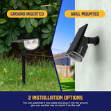 Kyosho Solar Outdoor Lights Waterproof IP67, 38 LEDs Solar Spot Lights Outdoor, 2-in-1 Landscape Spotlight with 3 | Lumora