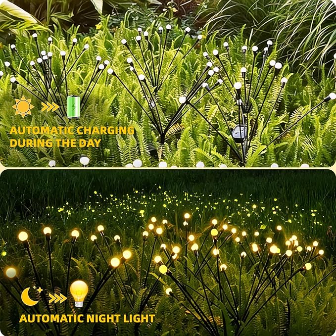 Solar Lights Outdoor Waterproof,Garden Patio Decorative Lights,Firefly Lights for Patio Lawn,Landscape Lighting | Lumora