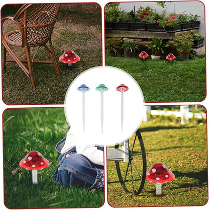 6Pcs Solar Powered Mushroom Lights for Garden Outdoor LED Landscape Lighting Waterproof Solar Pathway Lights for Patio and Lawn Decor