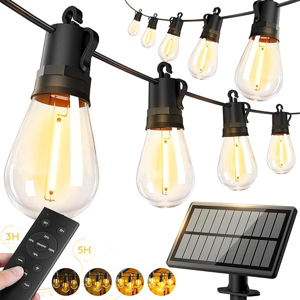 Solar Powered Lights Outdoor Waterproof String Lights Outside Patio Yard Garden Fence Backyard Deck Porch Balcony | Lumora