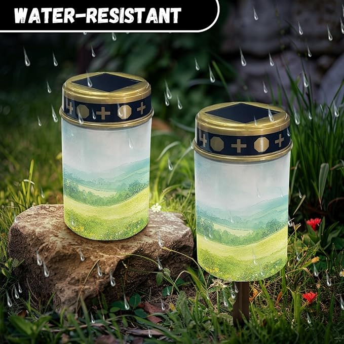 Lawn Solar Lights Outdoor Waterproof Pathway Lights Lantern Landscape Decoratives Lighting for Yard Patio Driveway Solar Walkway Lights Solar Garden Stake Lights