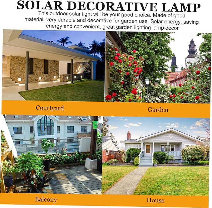 Solar Stake Lamp for Outdoor Garden Waterproof LED Courtyard Light Ground Stake Solar Yard Lights for Pathway and Lawn Decoration