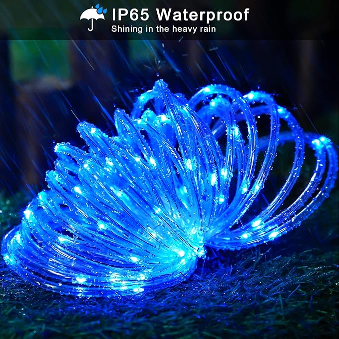 JMEXSUSS 200 LED Pool Accessories Solar Rope Lights Outdoor, 72ft IP 65 Outdoor - Pond & Water Feature Light | Lumora