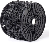 Brightown Commercial 1000 FT C9/E17 Christmas Light Sockets Set Spool Black - Outdoor Security Flood Light | Lumora