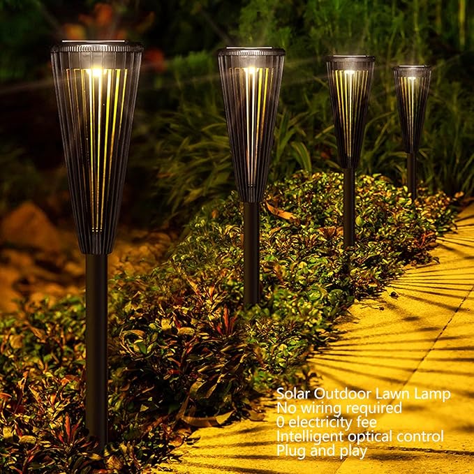 6 Pcs Solar Pathway Light, Intelligent Automatic LED Landscape Lamp, IP65 Waterproof, Solar Powered - Intelligent Sensing, Durable Materials, Ideal for Garden and Walkway Lightin