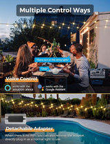 XMCOSY+ Smart Outdoor String Lights, 150Ft G40 Globe Patio Lights with 75 LED Bulbs, WiFi & APP Control, Work with | Lumora