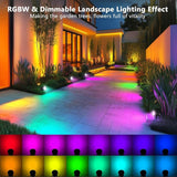 OurLeeme Lawn Flood Light Stake, 2-in-1 Waterproof Outdoor Remote controlle Landscape Lighting Spotlight Wall Light | Lumora
