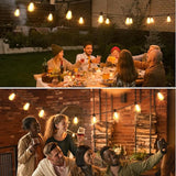192FT(2x96FT) LED Outdoor String Lights, Patio Lights with 60+3 Shatterproof Waterproof 2700K Dimmable Bulbs | Lumora