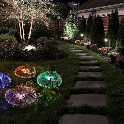 Solar Lights for Garden, Waterproof with Colour Changing – LED Garden Lights with Stakes, for Festival Balconies Terraces Halloween Patios Porches Entrance Party Pathway