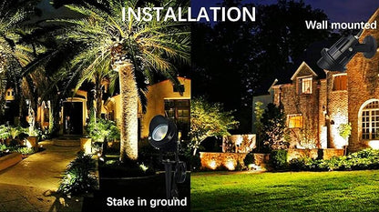 LED Outdoor Spotlight Flag Light 120V 10W Waterproof Spot Lights for Yard Flagpole House Tree Plug in Christmas Landscape Lighting (10W, Warmwhite)