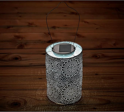 Soji Stella Market, LED Outdoor Solar Lantern, Handmade with Weather-Resistant UV Rated Tyvek fabric, Stainless Steel Hardware, Auto sensor on/off, for Patio, Deck, Garden, Color (Copper) 7.5X5