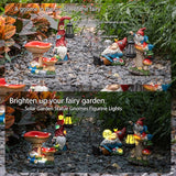 TIJNN Solar Gnome Statue with LED Lights, Bird Water Feeder Garden Decor for Patio, Lawn, or Home, Mushroom | Lumora