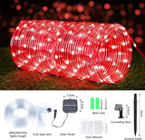 Solar Rope Lights, 66ft 200LED Solar String Lights, 8 Modes Waterproof Solar Powered Outdoor Light, Flexible Clear | Lumora