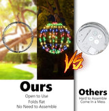 Joomer 2 Pack Christmas Big Ball Lights, 20IN & 18IN Foldable Metal Sphere Lights Waterproof - Outdoor String Light | Lumora