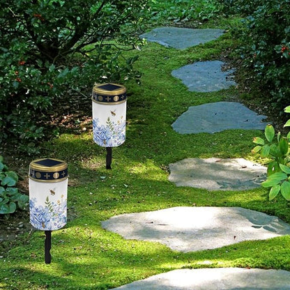 Purple Lavender Solar Lights Outdoor Waterproof Solar Pathway Lights LED Solar Lantern Landscape Lighting for Yard Patio Solar Stake Lights Wall Light Auto On/Off