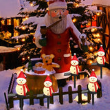 Solar Christmas Pathway Light，Set of 4 Solar Snowman Lights Waterproof Outdoor Christmas Decorations for Xmas | Lumora
