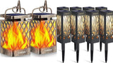 TomCare Solar Lights Outdoor Flickering Flame Solar Lantern with Upgraded Bright Solar Pathway Lights | Lumora
