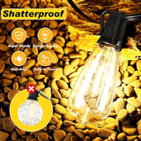 100 FT Commercial Grade Outdoor String Lights with 52 Shatterproof Waterproof LED Edison Bulbs Hanging Lights for | Lumora