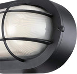 Westinghouse 6113700 Traditional One-Light Dimmable LED Outdoor Wall Light, Textured Black Finish, White Glass | Lumora