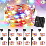 12 Pcs Solar String Lights Solar Mini Teeny Tiny Fairy Firefly Twinkle Light Waterproof 16ft 50 LEDs Garden String | Lumora