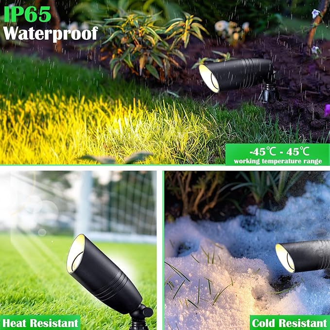 RGB Low Voltage Landscape Lighting Kit, 12 Volt Color Changing Landscape Lights, IP65 Weatherproof Aluminum Outdoor | Lumora