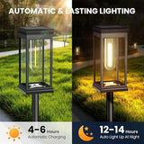 Upgraded Square Solar Pathway Lights Outdoor - 8 Pack, IP65 Waterproof & Super Bright, Auto On/Off Warm White LED | Lumora
