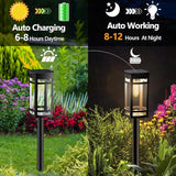 EXCMARK 2 Pack Solar Lights Outdoor Waterproof for Garden Pathway Walkway Driveway Yard Lawn Decorative Landscape | Lumora