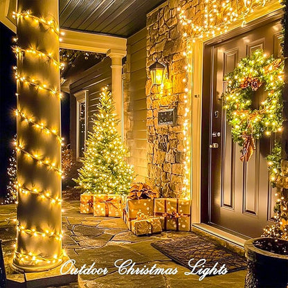 JMEXSUSS 1000 LED Warm White Christmas String Lights with Remote, 8 Modes Plug-in for Indoor Outdoor Bedroom Garden Yards Thanksgiving Party Holiday Wedding Decor