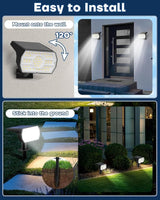 Kaxiida Solar Lights Outdoor Waterproof IP68, 3 Lighting Models Solar Powered Spot Lights Outdoor, 56LED Light Dusk | Lumora