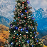 70 Light 24Ft July 4th USA Lights Commercial String Lights C6 LED Strawberry Faceted Bulb – Red/White/Blue, Green | Lumora