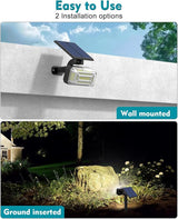 102 LEDs Solar Spot Lights Outdoor, [ 4 Modes/8 Pack] Solar Spotlights Waterproof IP65, Adjustable Light & Panel | Lumora