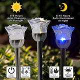 Crosslight LED Rose Garden Stake Lights (4 Pack) - Waterproof RGB Color Changing Outdoor Decoration Perfect for | Lumora