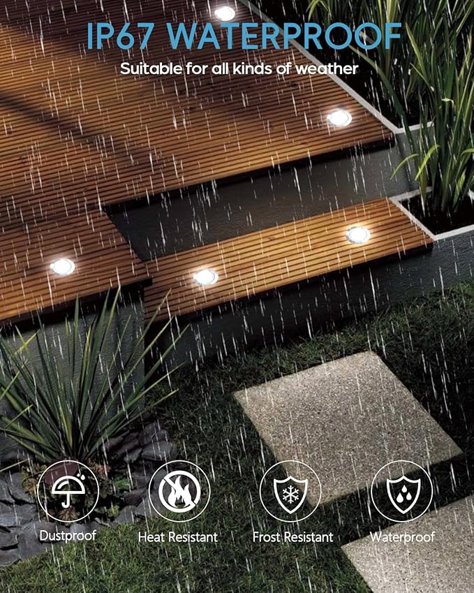 HIBOITEC Low Voltage Deck Lights Kit with Transformer Dimmable Timer and Photocell Sensor Outdoor Recessed LED Deck | Lumora