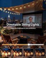 Outdoor Patio String Lights Waterproof with Remote, 100FT 38+2 G40 Edison LED Shatterproof Bulbs Hanging Outside | Lumora