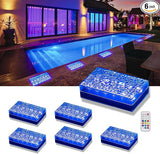 Solar Driveway Lights Color Changing, 6x9 Inch Solar Paver Light, Heavy Duty IP67 Waterproof Recessed Brick LED | Lumora